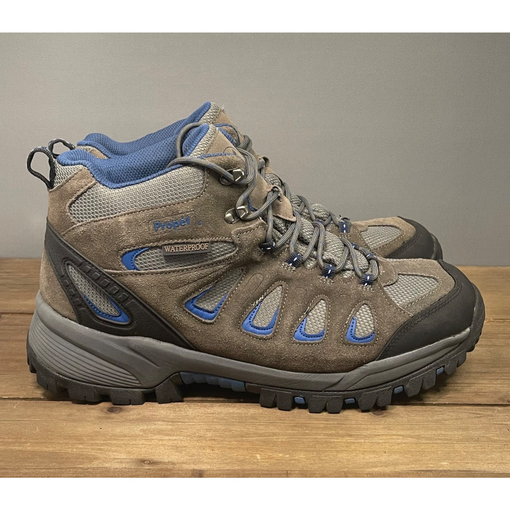 Propet Men's Ridge Walker Hiking Boots Size 14 X (3E )Wide Gray Blue Waterproof